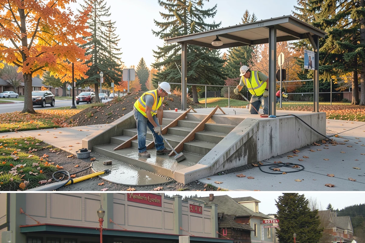 Public Building Roof Maintenance in Issaquah, King County, WA - Fall and spring service targets the leaf drop and moss growth that Northwest roofs accumulate seasonally.