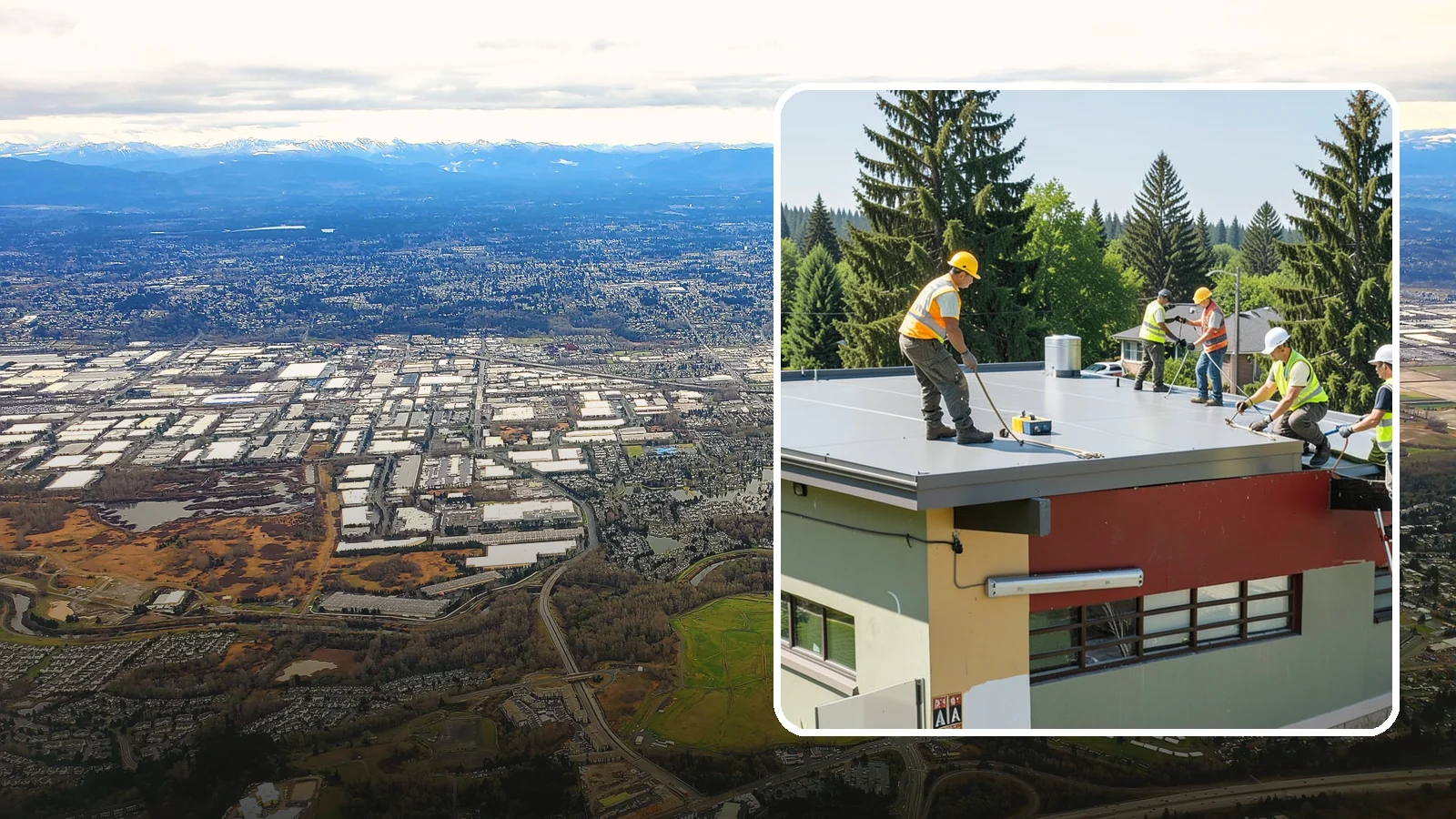 Public Building Roof Maintenance in Kent, King County, WA - Extend roof life across your building portfolio with scheduled inspections, cleaning, and preventive maintenance.