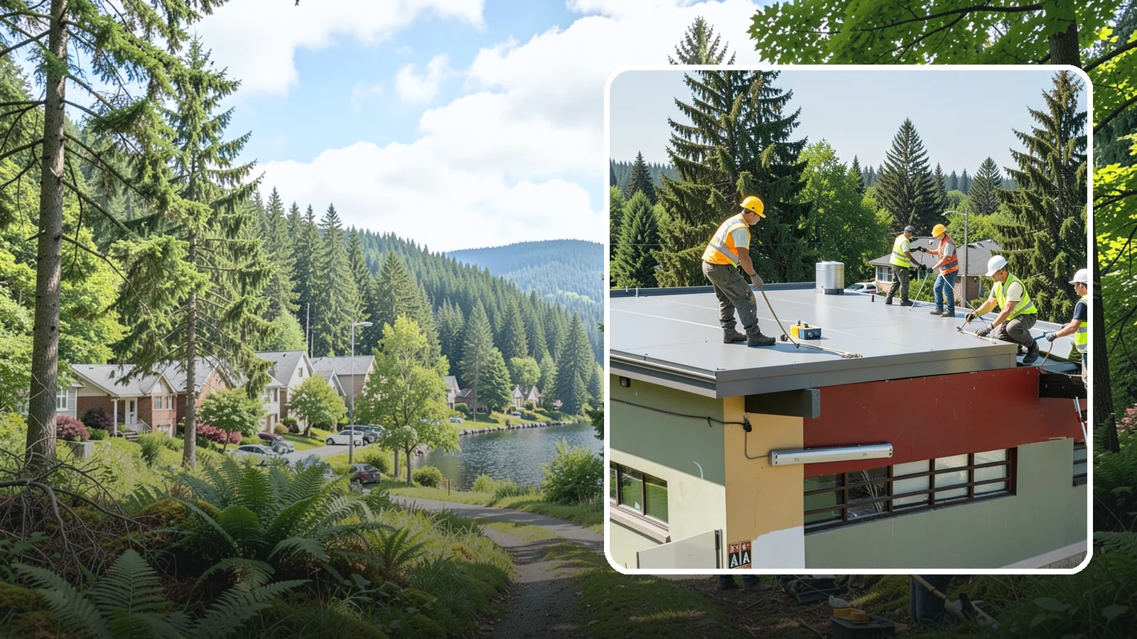 Public Building Roof Maintenance in Lake Forest Park, King County, WA - Extend roof life across your building portfolio with scheduled inspections, cleaning, and preventive maintenance.