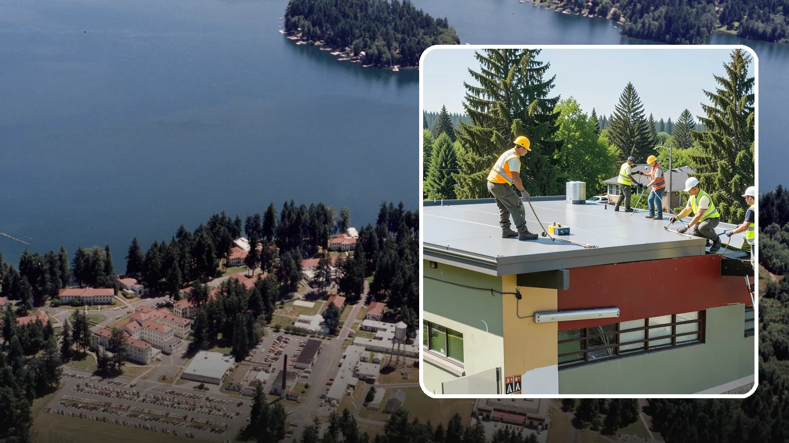 Public Building Roof Maintenance in Lakewood, Pierce County, WA - Extend roof life across your building portfolio with scheduled inspections, cleaning, and preventive maintenance.