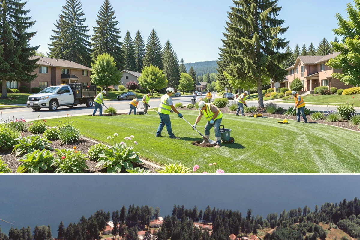 Public Building Roof Maintenance in Lakewood, Pierce County, WA - Fall and spring service targets the leaf drop and moss growth that Northwest roofs accumulate seasonally.
