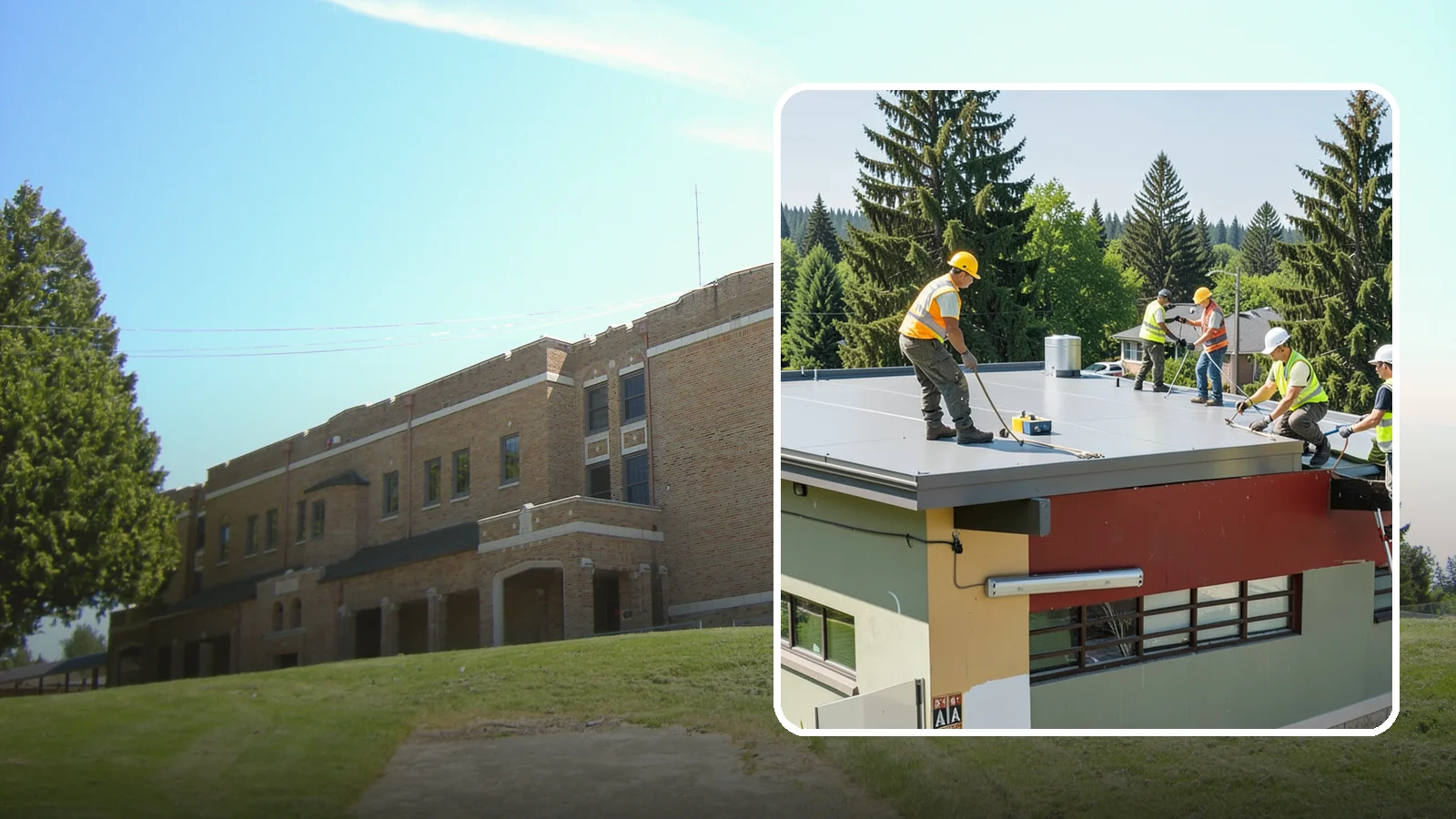 Public Building Roof Maintenance in Maple Valley, King County, WA - Extend roof life across your building portfolio with scheduled inspections, cleaning, and preventive maintenance.