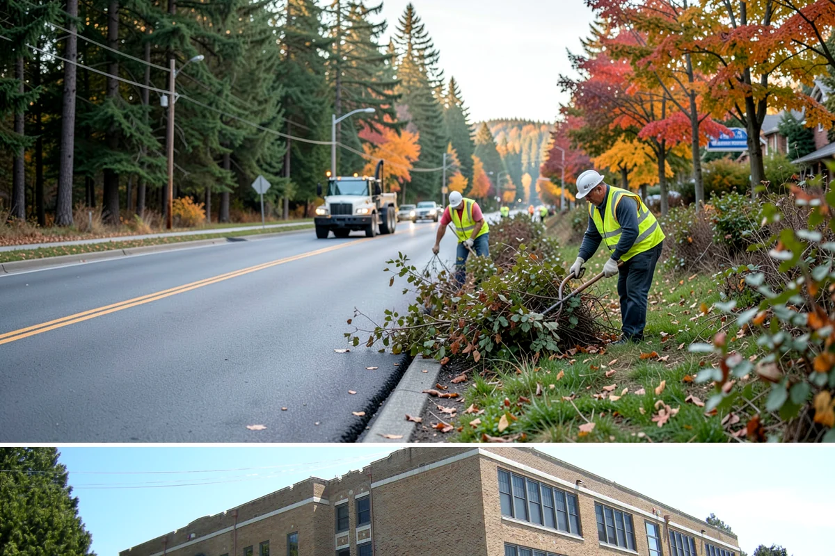 Public Building Roof Maintenance in Maple Valley, King County, WA - Fall and spring service targets the leaf drop and moss growth that Northwest roofs accumulate seasonally.
