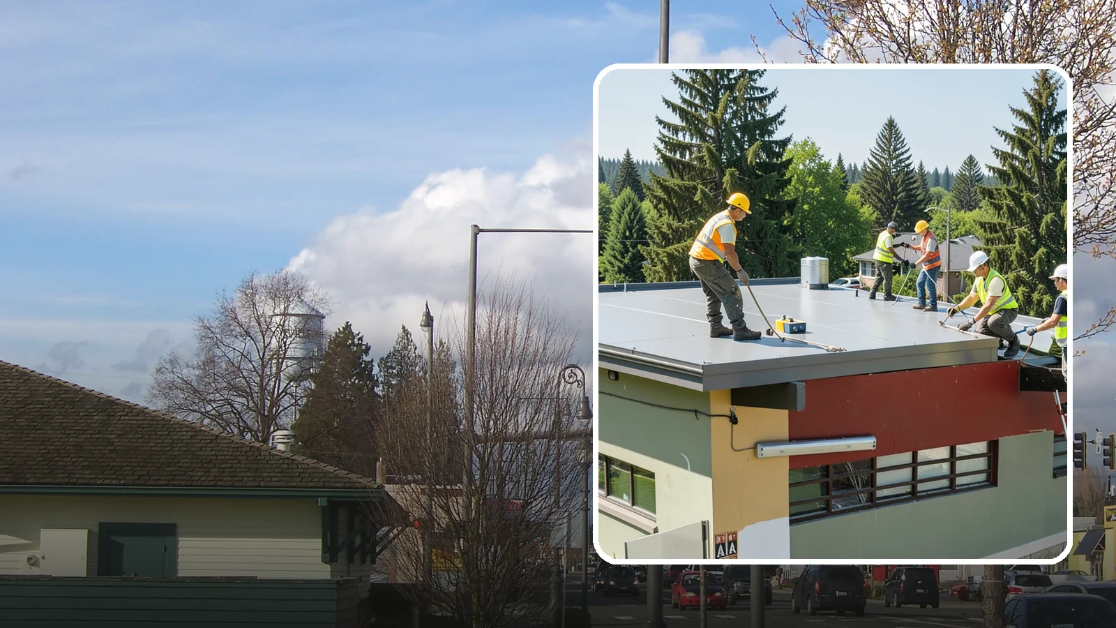 Public Building Roof Maintenance in Marysville, Snohomish County, WA - Extend roof life across your building portfolio with scheduled inspections, cleaning, and preventive maintenance.
