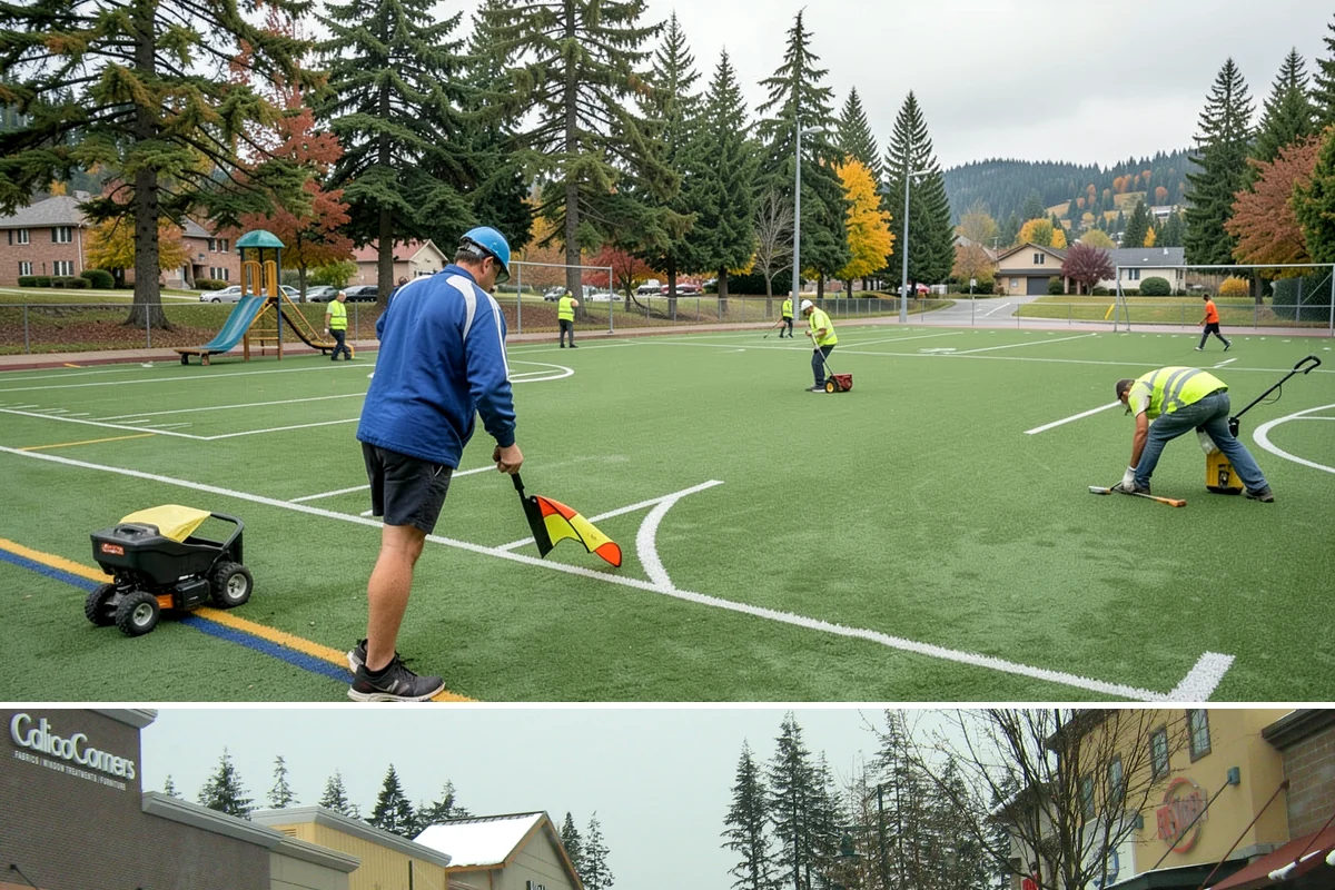 Public Building Roof Maintenance in Mill Creek, Snohomish County, WA - Fall and spring service targets the leaf drop and moss growth that Northwest roofs accumulate seasonally.