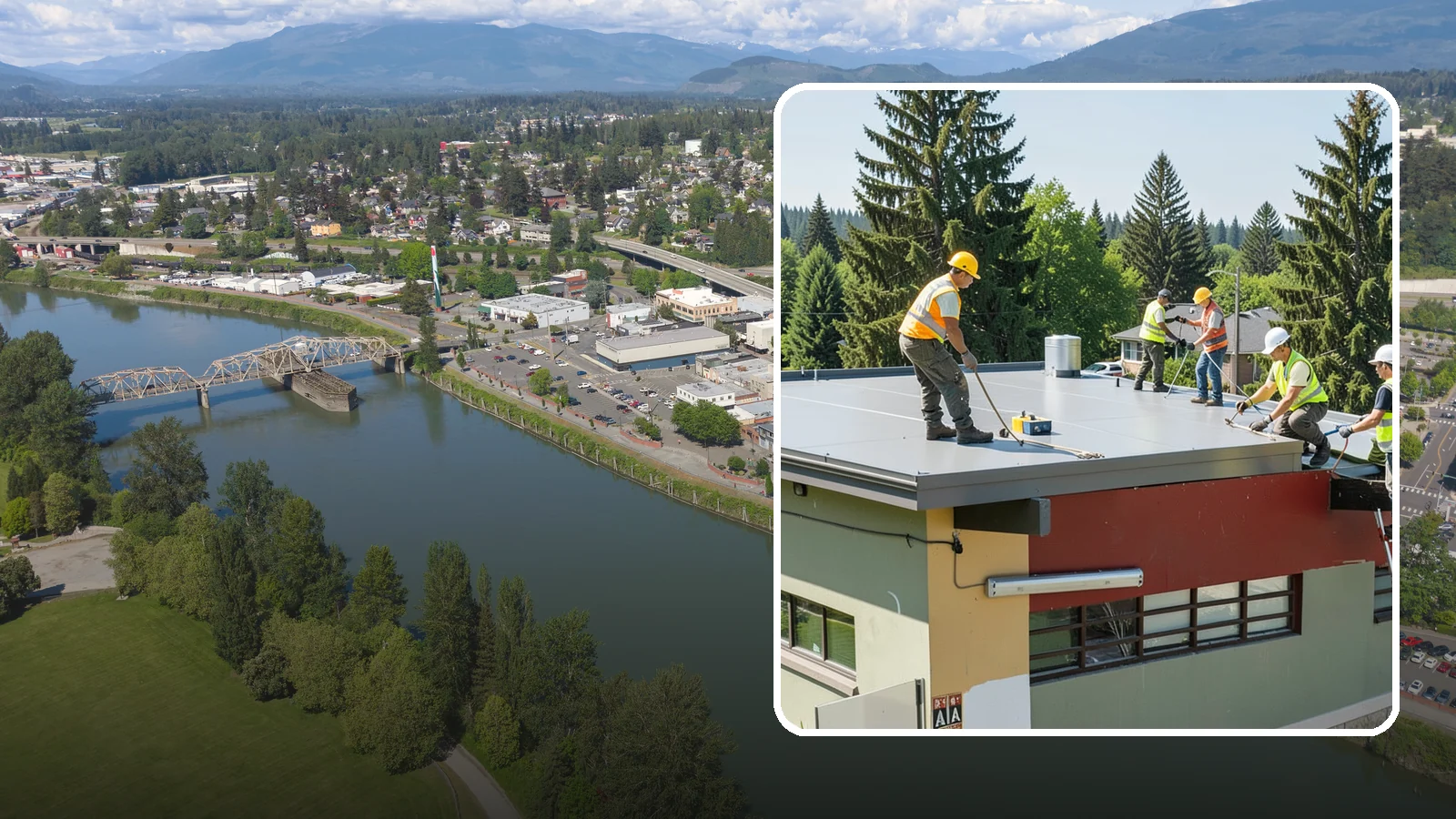 Public Building Roof Maintenance in Mount Vernon, Skagit County, WA - Extend roof life across your building portfolio with scheduled inspections, cleaning, and preventive maintenance.