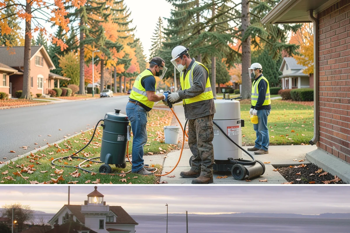 Public Building Roof Maintenance in Mukilteo, Snohomish County, WA - Fall and spring service targets the leaf drop and moss growth that Northwest roofs accumulate seasonally.