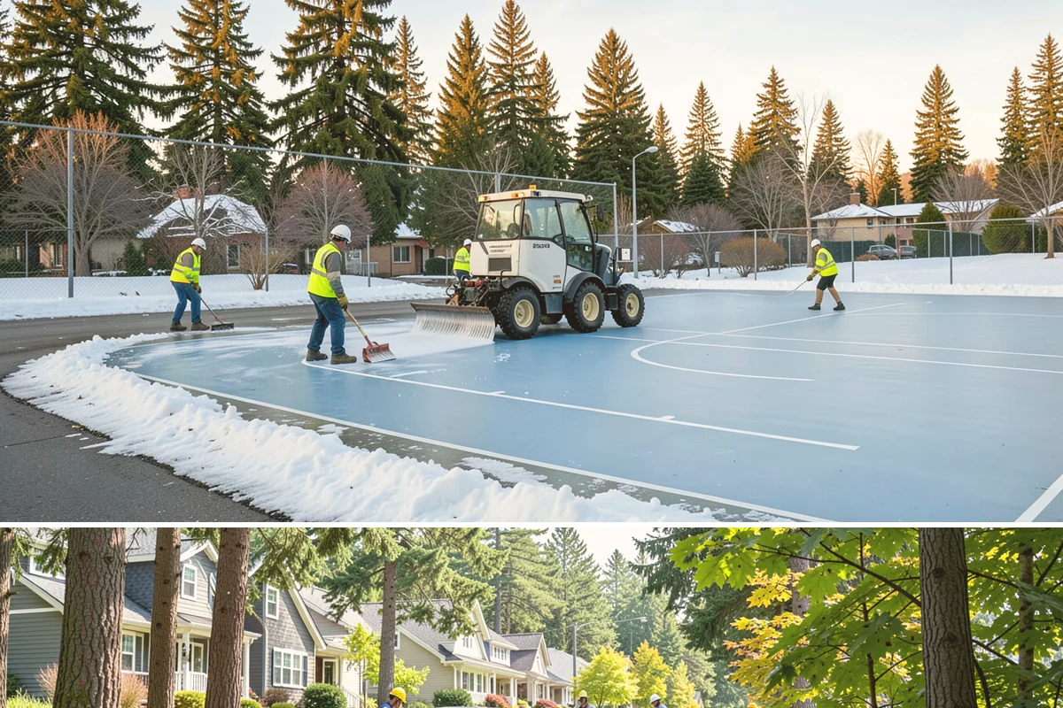 Public Building Roof Maintenance in Normandy Park, King County, WA - Fall and spring service targets the leaf drop and moss growth that Northwest roofs accumulate seasonally.