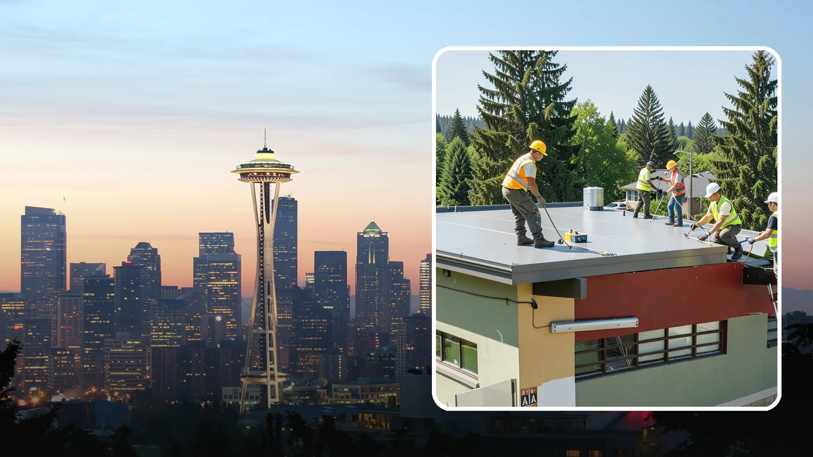 Public Building Roof Maintenance in Seattle, King County, WA - Extend roof life across your building portfolio with scheduled inspections, cleaning, and preventive maintenance.