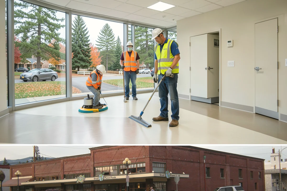 Public Building Roof Maintenance in Sedro-Woolley, Skagit County, WA - Fall and spring service targets the leaf drop and moss growth that Northwest roofs accumulate seasonally.