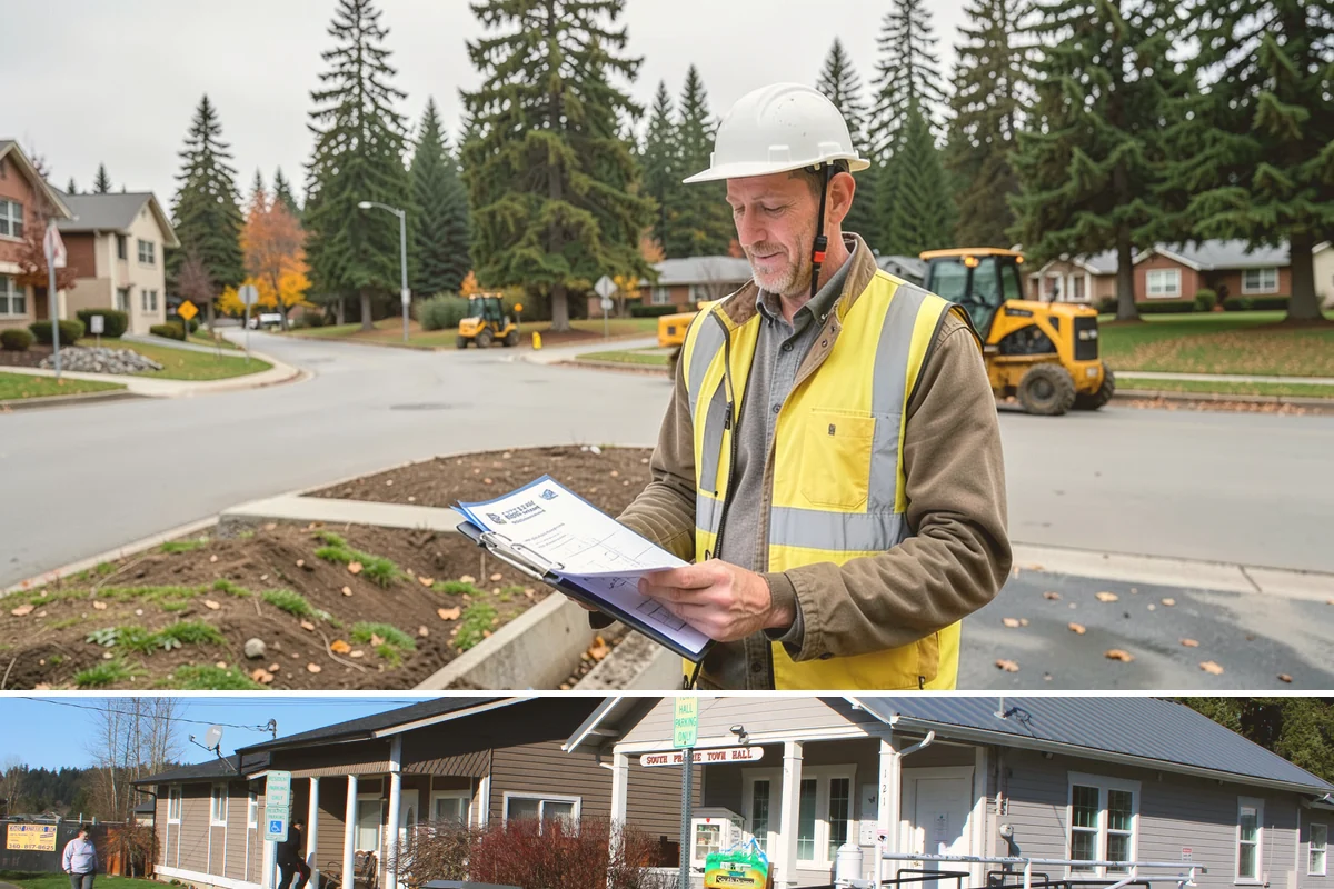 Public Building Roof Maintenance in South Prairie, Pierce County, WA - Fall and spring service targets the leaf drop and moss growth that Northwest roofs accumulate seasonally.