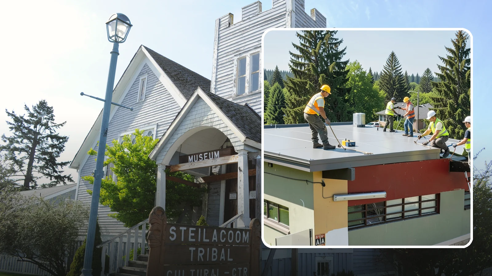 Public Building Roof Maintenance in Steilacoom, Pierce County, WA - Extend roof life across your building portfolio with scheduled inspections, cleaning, and preventive maintenance.