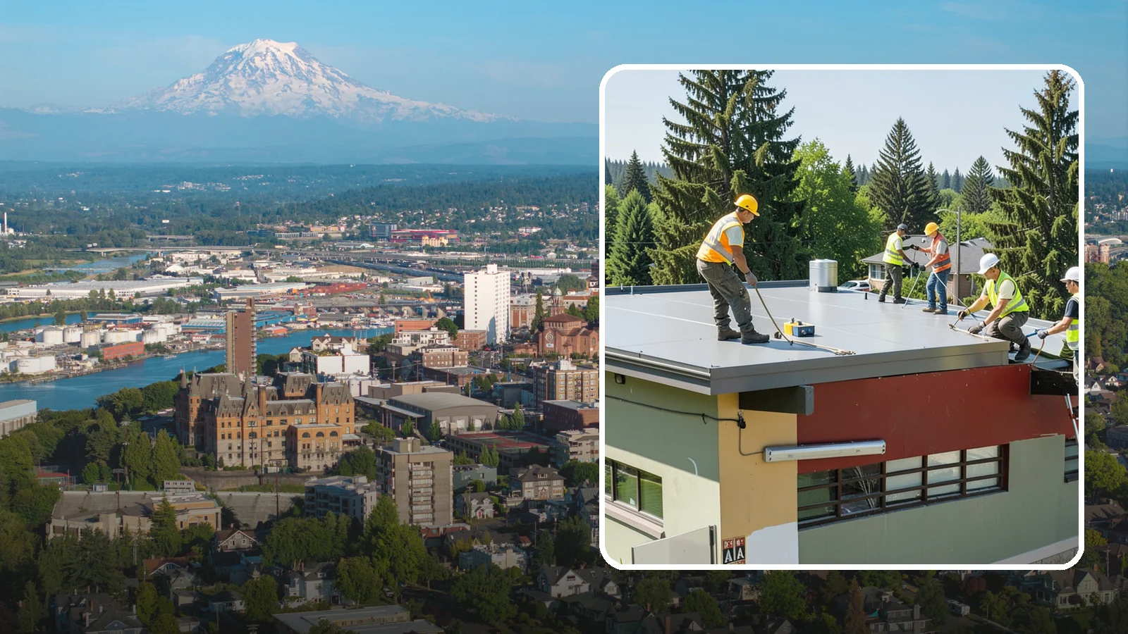 Public Building Roof Maintenance in Tacoma, Pierce County, WA - Extend roof life across your building portfolio with scheduled inspections, cleaning, and preventive maintenance.
