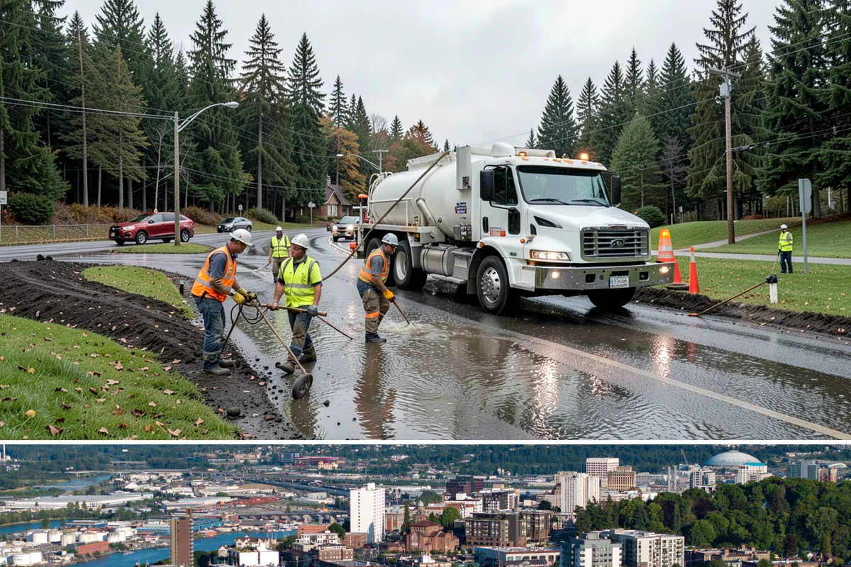 Public Building Roof Maintenance in Tacoma, Pierce County, WA - Fall and spring service targets the leaf drop and moss growth that Northwest roofs accumulate seasonally.