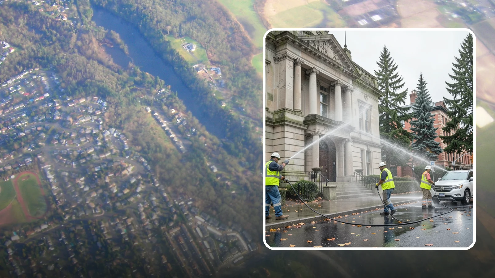 Public Building Washing in Algona, King County, WA - Soft-wash and pressure-clean the exteriors of city halls, libraries, and civic buildings to remove PNW mildew and staining.