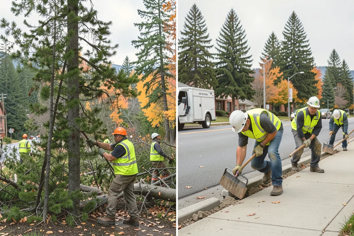 Public Building Washing in Algona, King County, WA - Inspect facade materials, staining, and access constraints