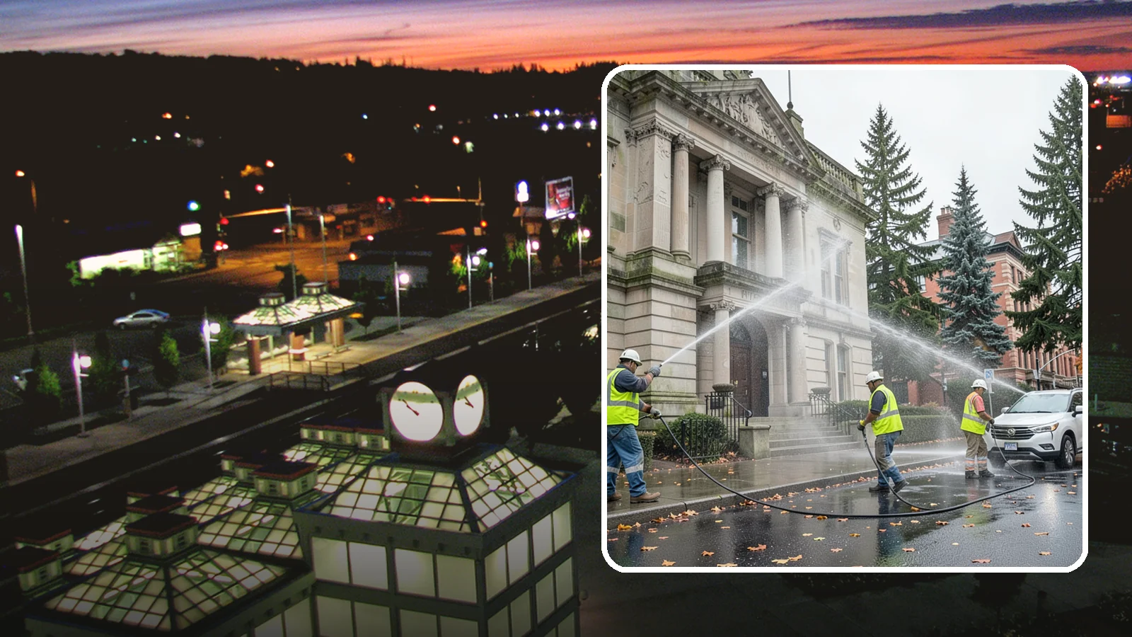 Public Building Washing in Auburn, King County, WA - Soft-wash and pressure-clean the exteriors of city halls, libraries, and civic buildings to remove PNW mildew and staining.