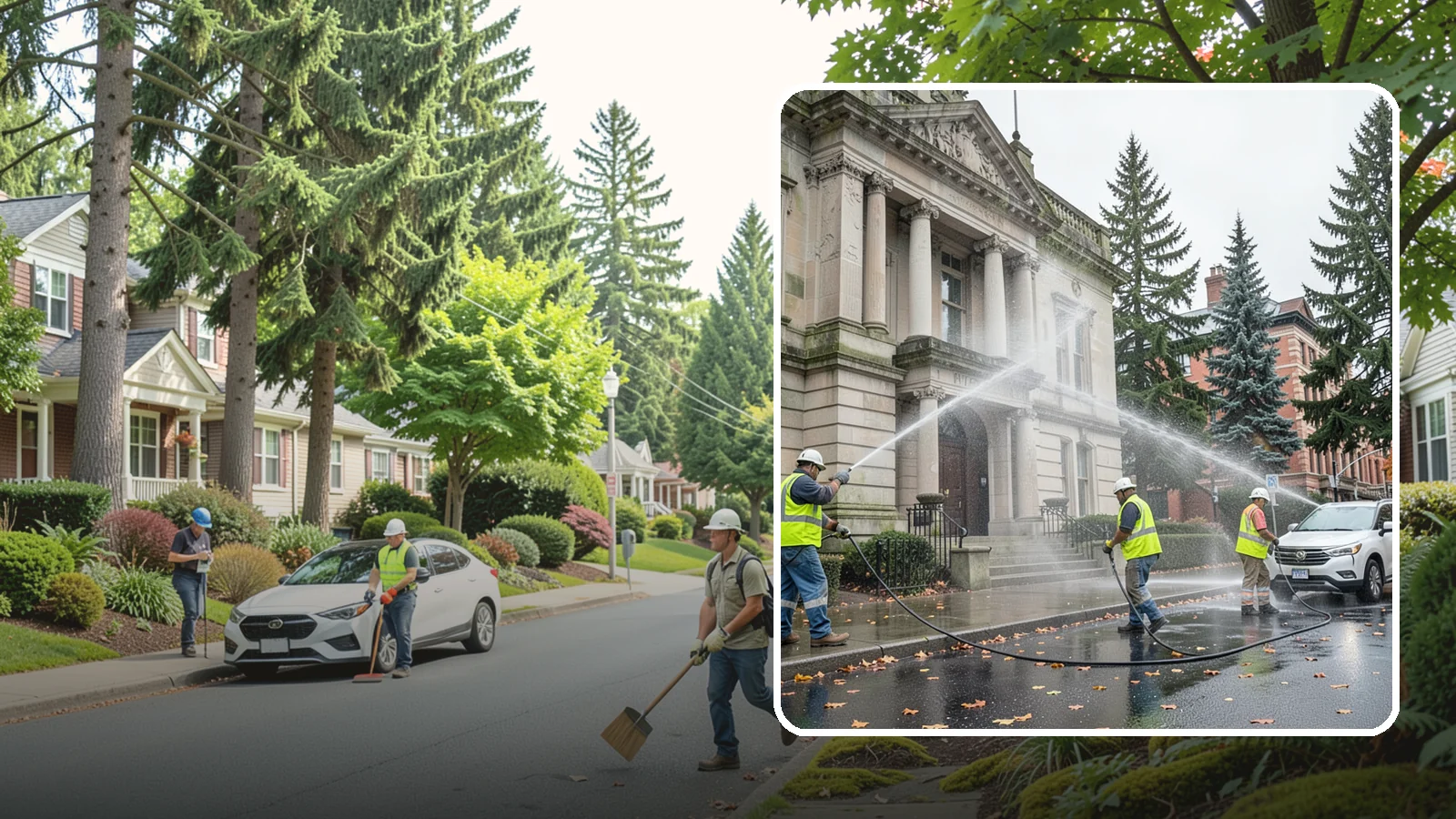 Public Building Washing in Beaux Arts Village, King County, WA - Soft-wash and pressure-clean the exteriors of city halls, libraries, and civic buildings to remove PNW mildew and staining.