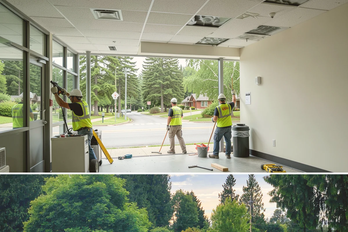 Public Building Washing in Bonney Lake, Pierce County, WA - Plan exterior washing for late spring through summer when drier weather improves results and slows regrowth of mildew and algae.