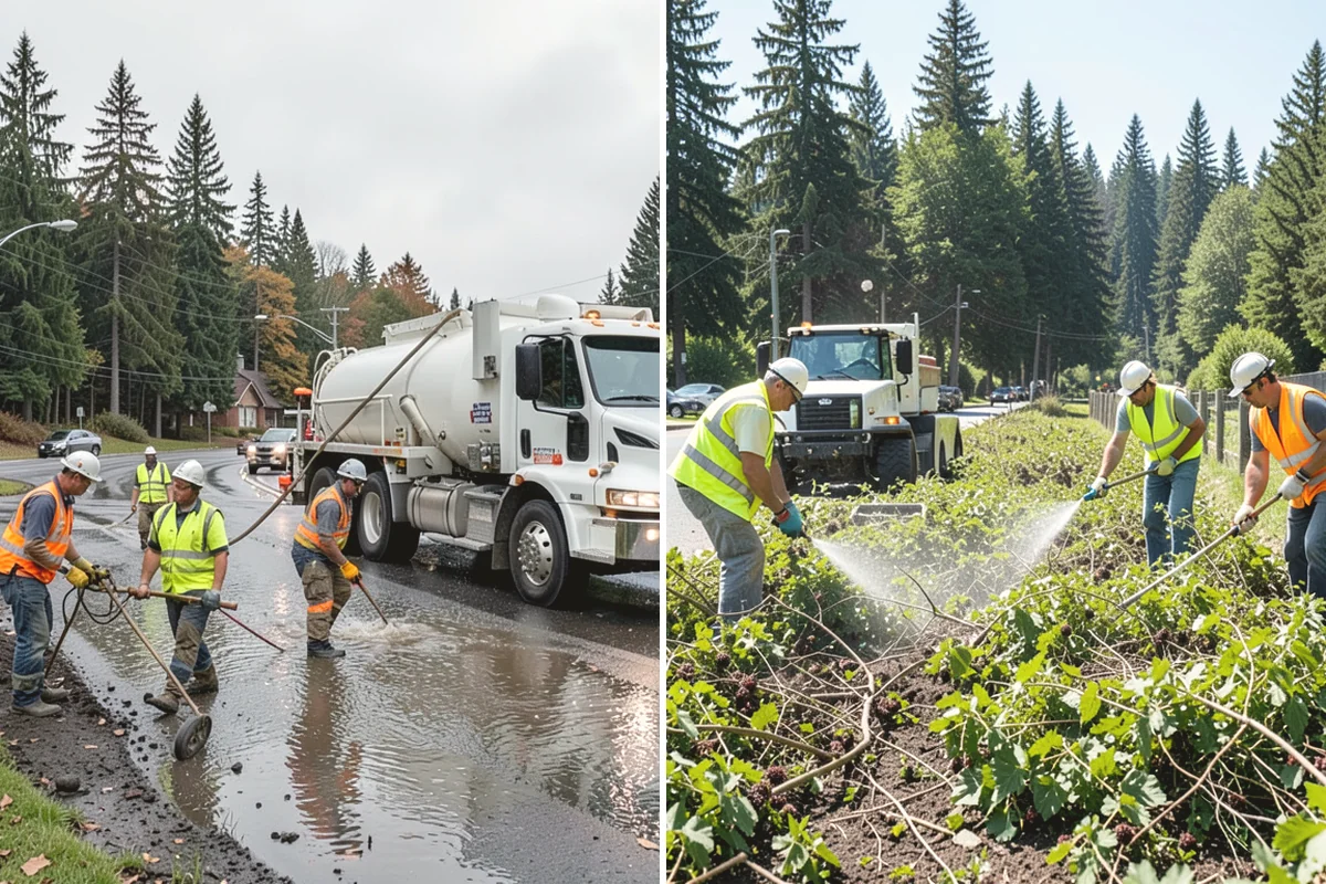 Public Building Washing in Carbonado, Pierce County, WA - Inspect facade materials, staining, and access constraints