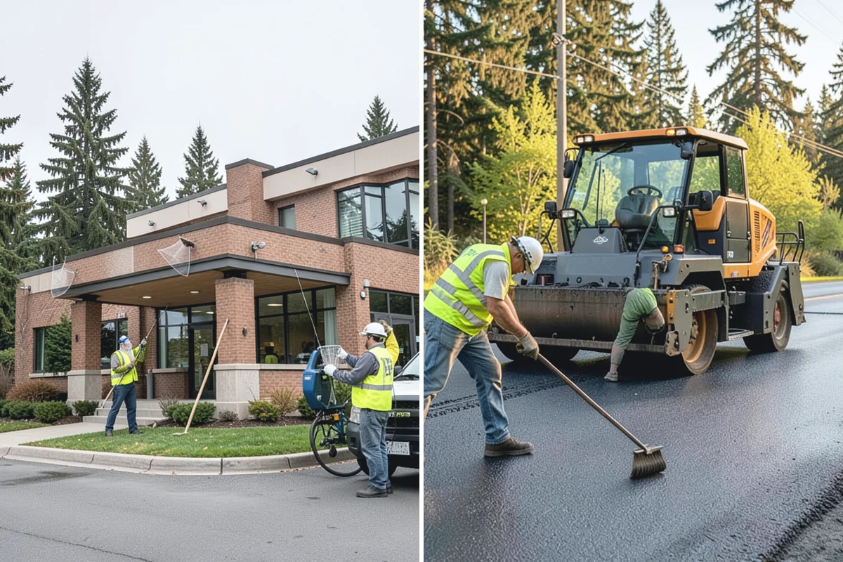 Public Building Washing in Darrington, Snohomish County, WA - Inspect facade materials, staining, and access constraints