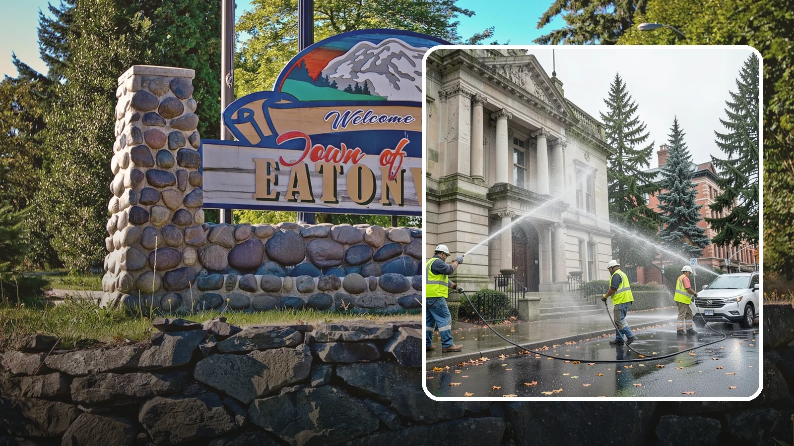 Public Building Washing in Eatonville, Pierce County, WA - Soft-wash and pressure-clean the exteriors of city halls, libraries, and civic buildings to remove PNW mildew and staining.