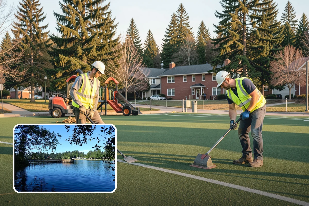 Public Building Washing in Federal Way, King County, WA - Reverses mildew and algae staining typical of the wet PNW climate