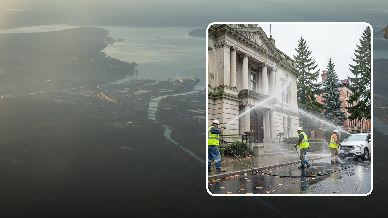 Public Building Washing in Fife, Pierce County, WA - Soft-wash and pressure-clean the exteriors of city halls, libraries, and civic buildings to remove PNW mildew and staining.