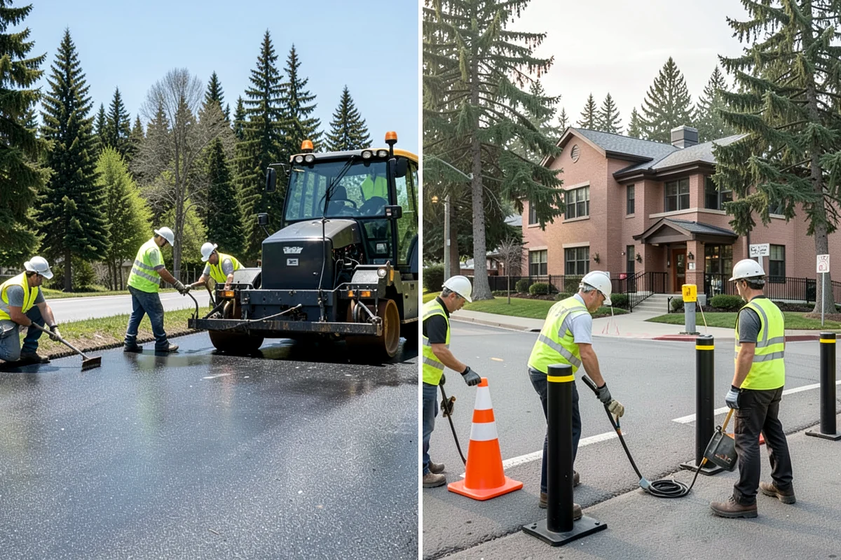 Public Building Washing in Fircrest, Pierce County, WA - Inspect facade materials, staining, and access constraints