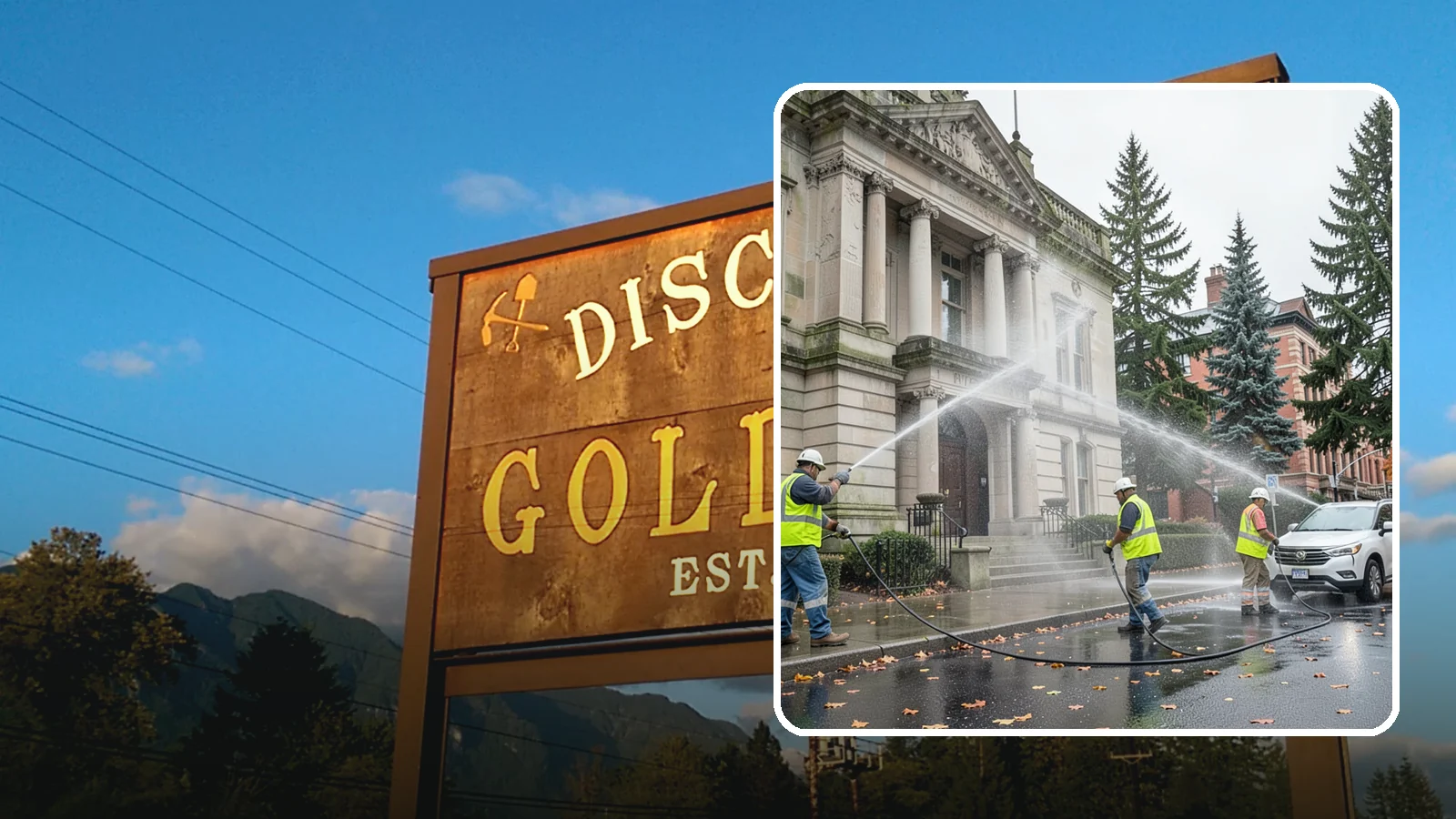 Public Building Washing in Gold Bar, Snohomish County, WA - Soft-wash and pressure-clean the exteriors of city halls, libraries, and civic buildings to remove PNW mildew and staining.