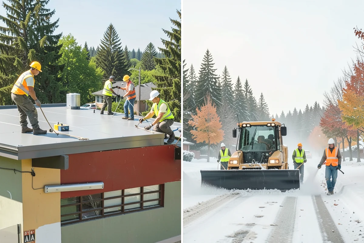 Public Building Washing in Issaquah, King County, WA - Inspect facade materials, staining, and access constraints