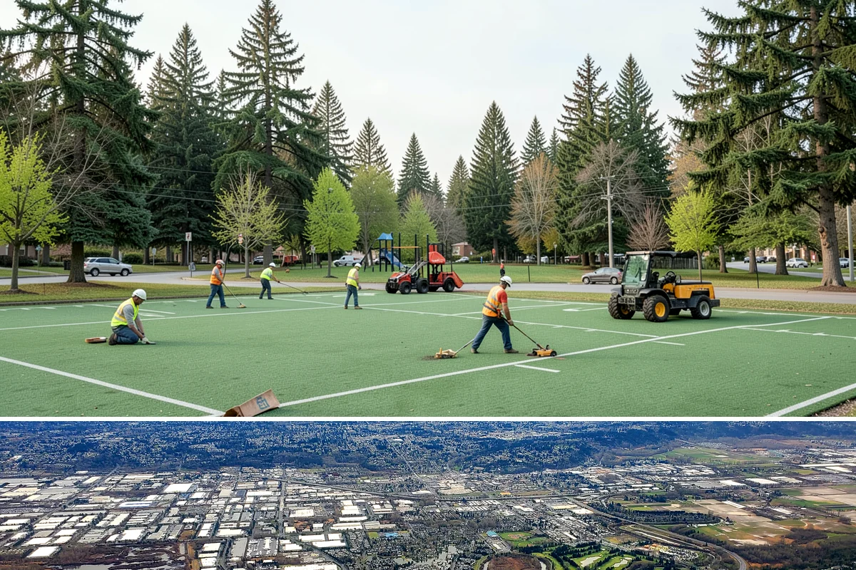 Public Building Washing in Kent, King County, WA - Plan exterior washing for late spring through summer when drier weather improves results and slows regrowth of mildew and algae.