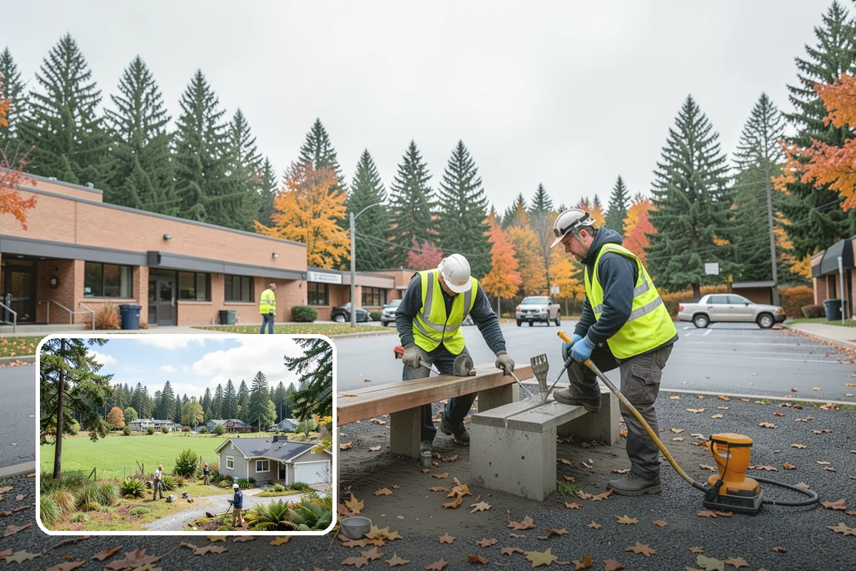 Public Building Washing in Lyman, Skagit County, WA - Reverses mildew and algae staining typical of the wet PNW climate