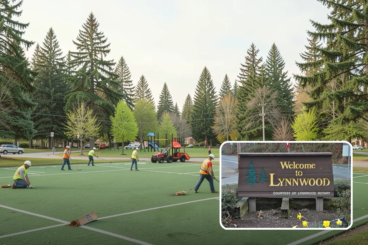 Public Building Washing in Lynnwood, Snohomish County, WA - Reverses mildew and algae staining typical of the wet PNW climate