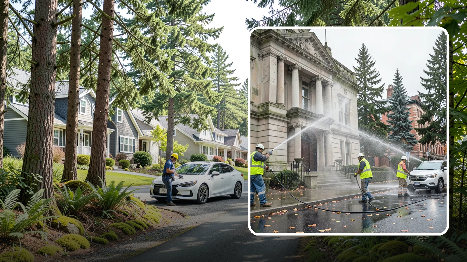 Public Building Washing in Normandy Park, King County, WA - Soft-wash and pressure-clean the exteriors of city halls, libraries, and civic buildings to remove PNW mildew and staining.