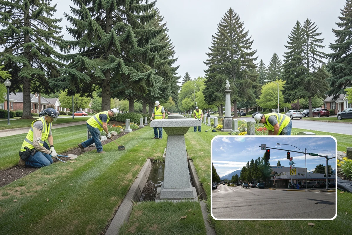 Public Building Washing in North Bend, King County, WA - Reverses mildew and algae staining typical of the wet PNW climate