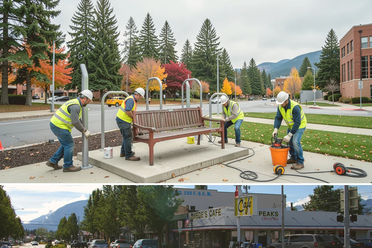 Public Building Washing in North Bend, King County, WA - Plan exterior washing for late spring through summer when drier weather improves results and slows regrowth of mildew and algae.