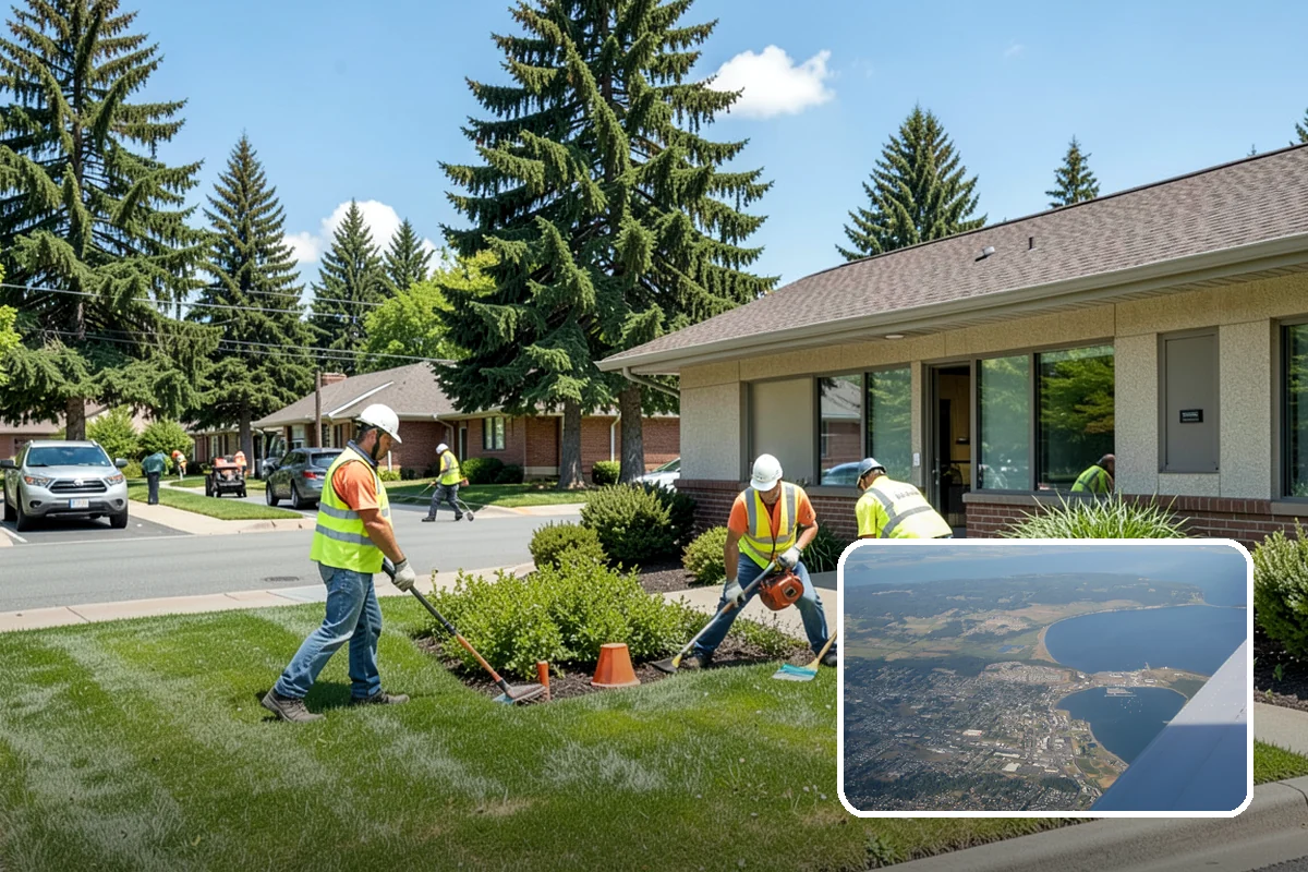 Public Building Washing in Oak Harbor, Island County, WA - Reverses mildew and algae staining typical of the wet PNW climate