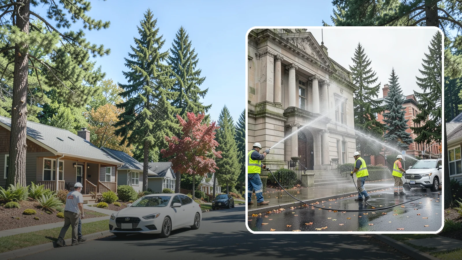 Public Building Washing in Orting, Pierce County, WA - Soft-wash and pressure-clean the exteriors of city halls, libraries, and civic buildings to remove PNW mildew and staining.