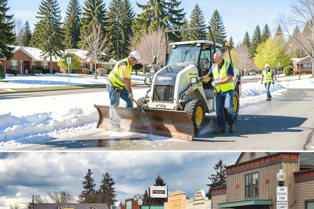 Public Building Washing in Roy, Pierce County, WA - Plan exterior washing for late spring through summer when drier weather improves results and slows regrowth of mildew and algae.