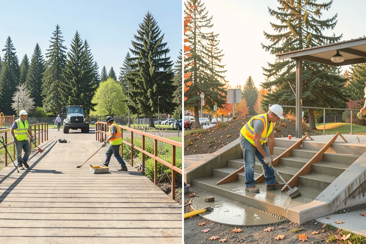 Public Building Washing in Sammamish, King County, WA - Inspect facade materials, staining, and access constraints