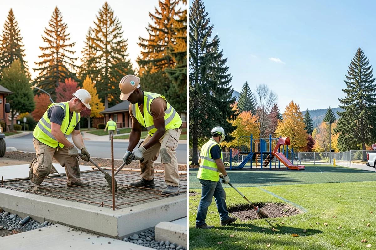 Public Building Washing in Snoqualmie, King County, WA - Inspect facade materials, staining, and access constraints