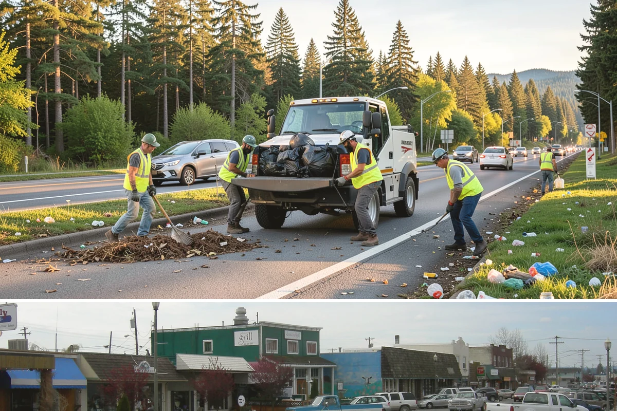 Public Building Washing in Stanwood, Snohomish County, WA - Plan exterior washing for late spring through summer when drier weather improves results and slows regrowth of mildew and algae.