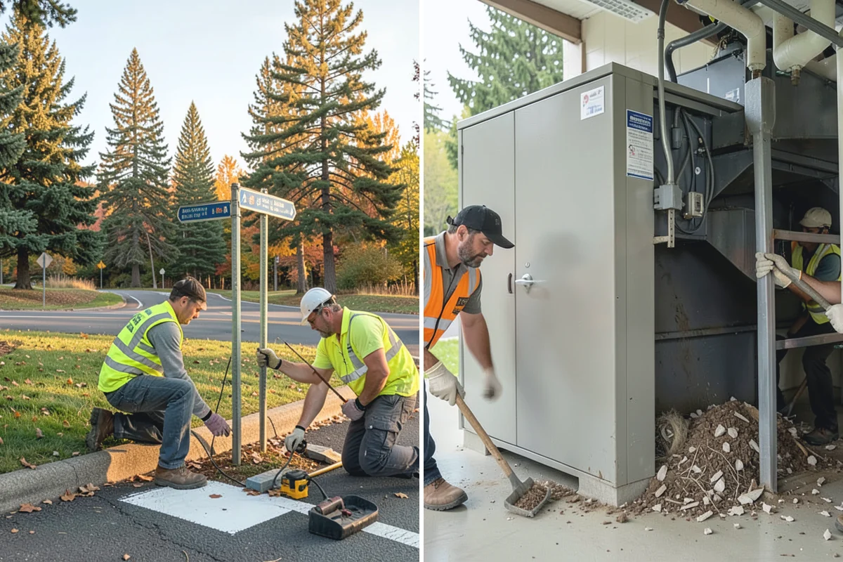 Public Building Washing in Wilkeson, Pierce County, WA - Inspect facade materials, staining, and access constraints