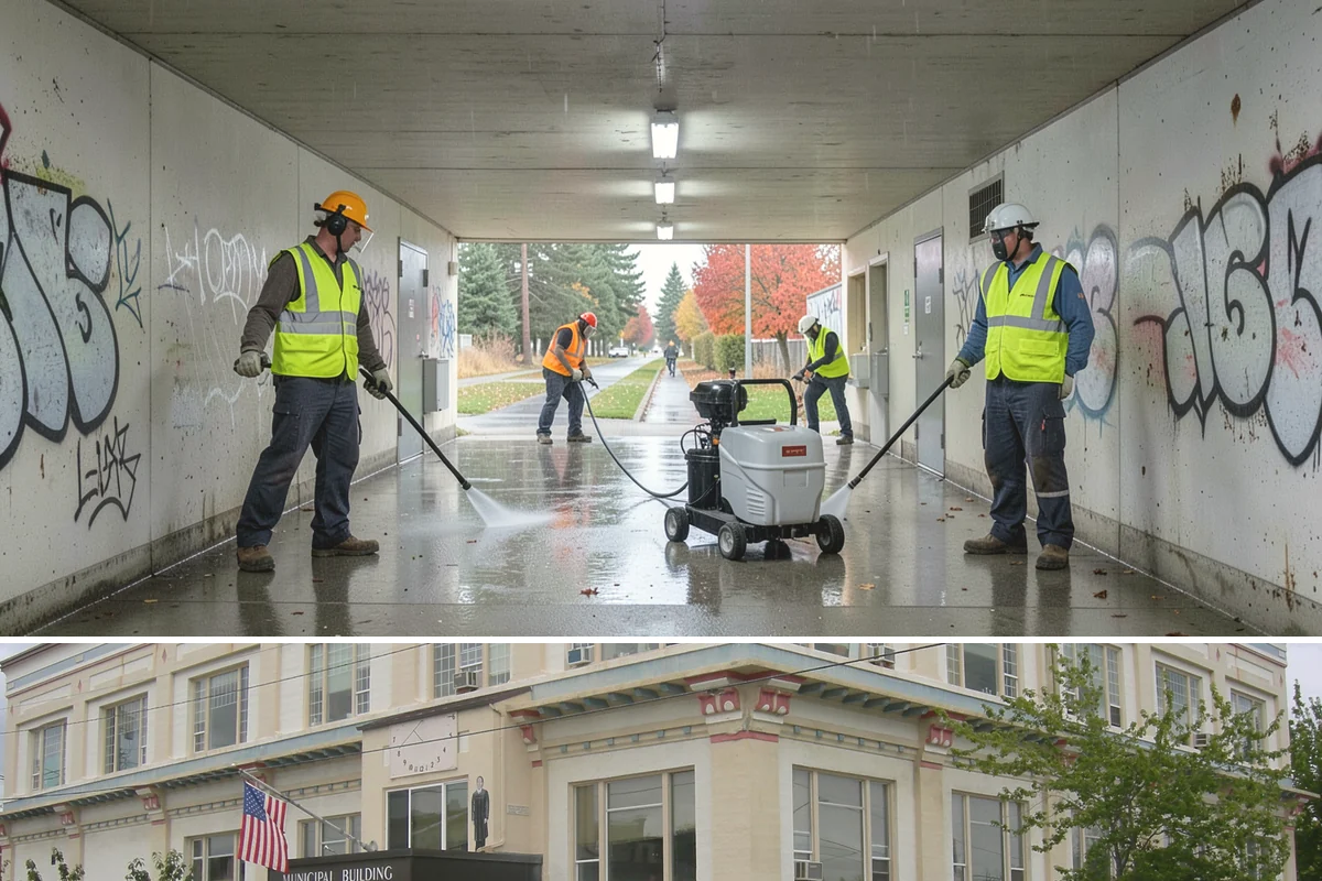 Public Facility Renovation in Anacortes, Skagit County, WA - Interior renovation proceeds year-round, while envelope and roofing components benefit from dry-season scheduling.