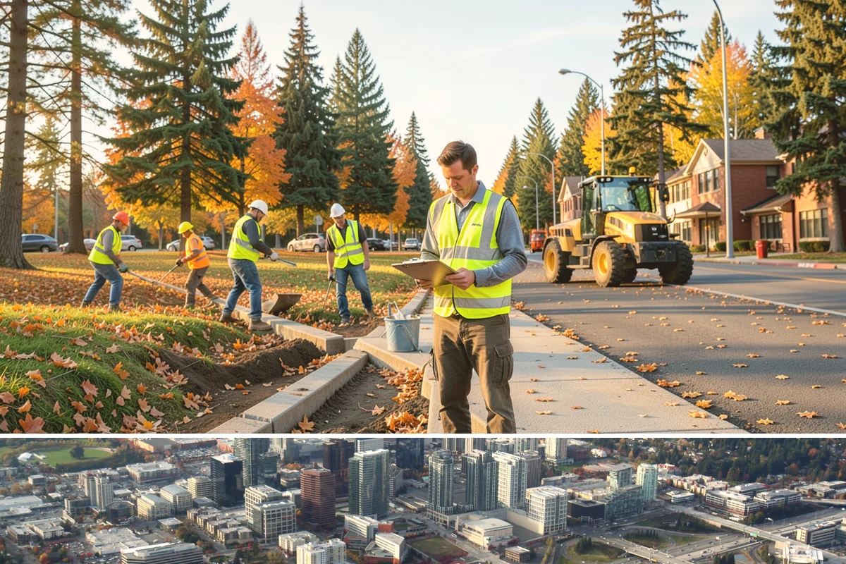 Public Facility Renovation in Bellevue, King County, WA - Interior renovation proceeds year-round, while envelope and roofing components benefit from dry-season scheduling.