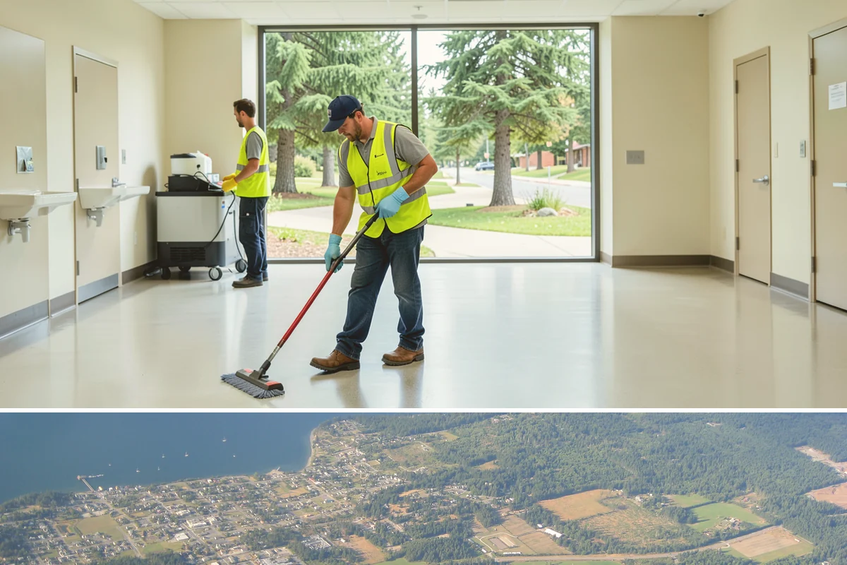 Public Facility Renovation in Coupeville, Island County, WA - Interior renovation proceeds year-round, while envelope and roofing components benefit from dry-season scheduling.