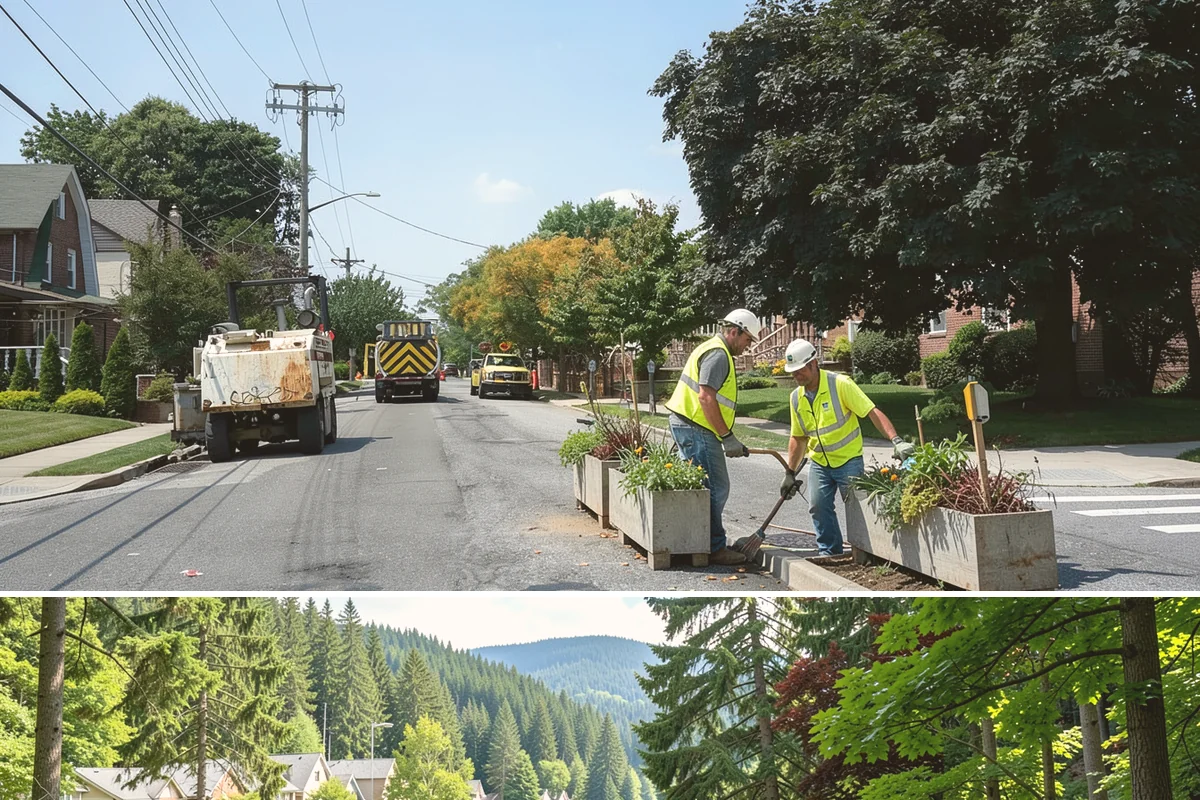 Public Facility Renovation in Lake Forest Park, King County, WA - Interior renovation proceeds year-round, while envelope and roofing components benefit from dry-season scheduling.
