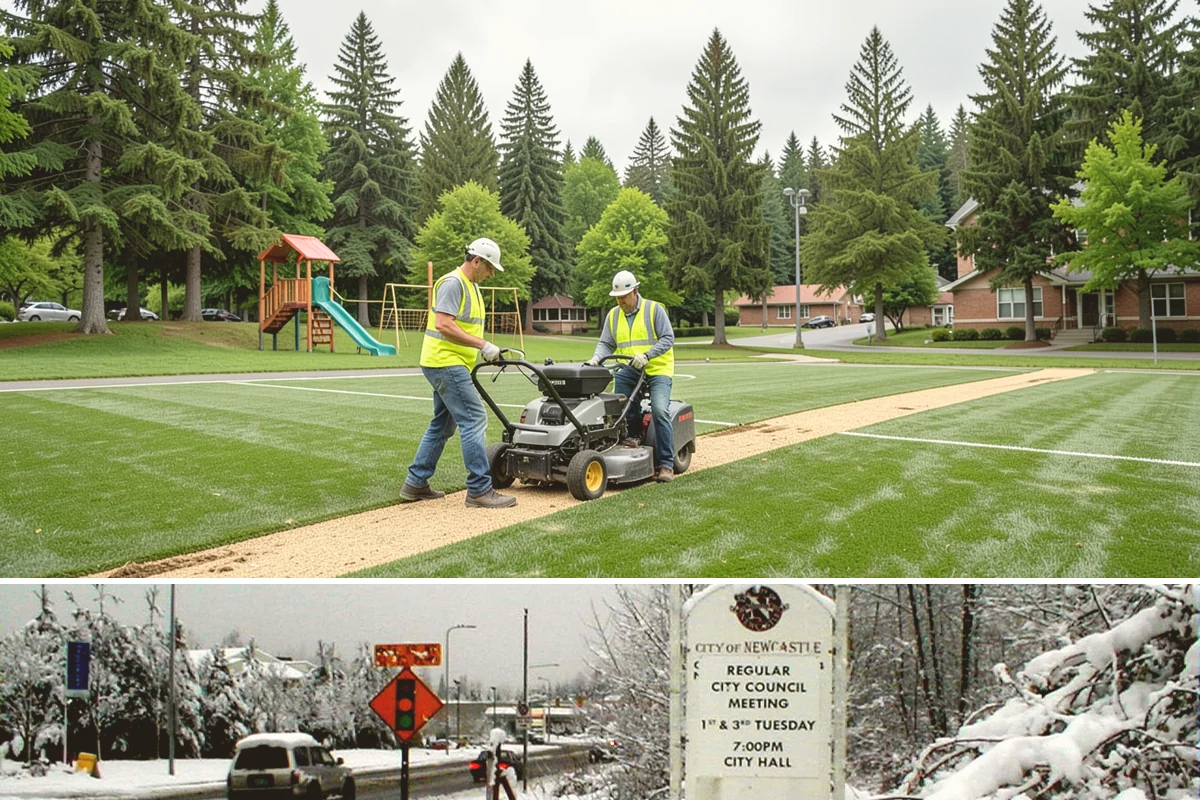 Public Facility Renovation in Newcastle, King County, WA - Interior renovation proceeds year-round, while envelope and roofing components benefit from dry-season scheduling.