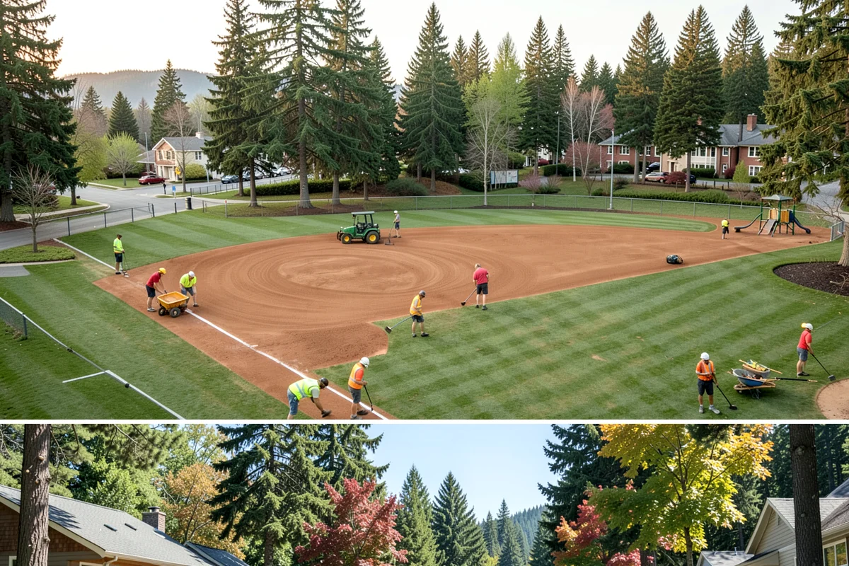 Public Facility Renovation in Orting, Pierce County, WA - Interior renovation proceeds year-round, while envelope and roofing components benefit from dry-season scheduling.